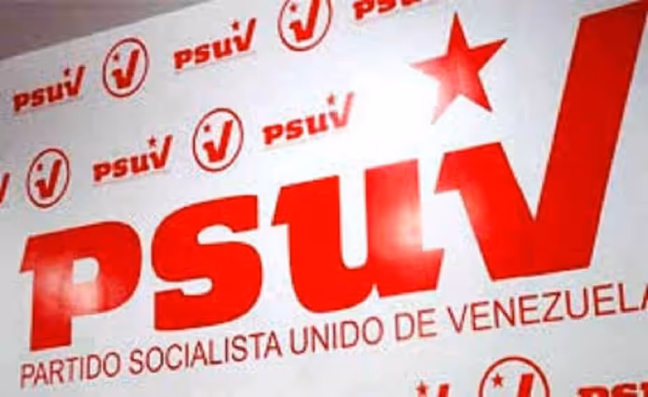 Banner with the United Socialist Party of Venezuela (PSUV) logo. File photo.