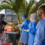 Venezuelans returning to their country from aruba.