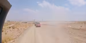 Motorcade accompanineg Evo Morales on his way from Villazon to Uyuni. Photo courtesy of @Marco_Teruggi