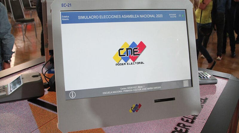 state of the are voting machines venezuela parliamentary elections
