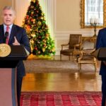 Seguiremos trabajando en el Grupo de Lima, en la OEA y en todos los foros multilaterales para lograr la libertad de Venezuela, dijo el Presidente Iván Duque en declaración conjunta con el líder opositor venezolano Leopoldo López.