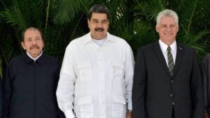 Featured image: Presidents Diaz Canel, Ortega and Maduro. File photo.
