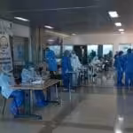 Covid-19 bioafety protocol in Caracas airport.