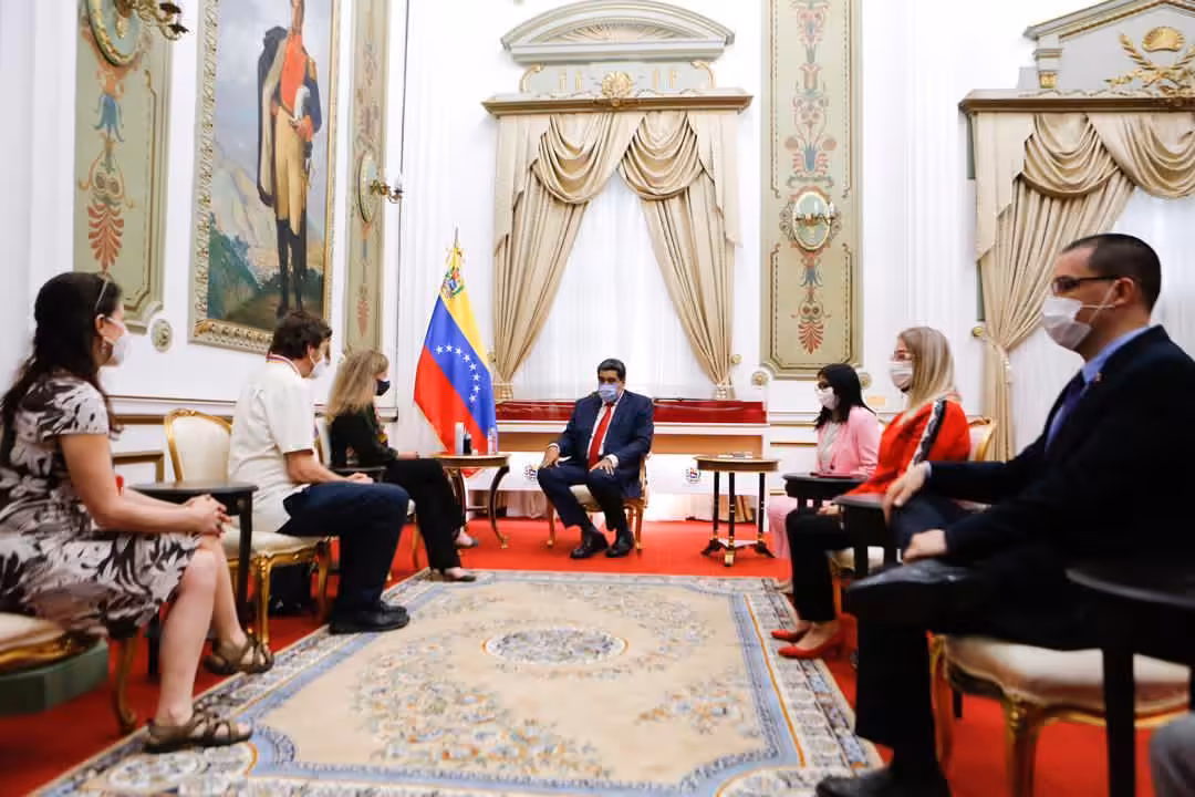 Venezuelan Embassy Protectors meeting President Maduro