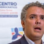 "Those who do not have the accreditation of being Colombian citizens at this time, and who do not have their immigration status regularized, of course they will not" will be immunized, said the president. File photo.