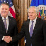 OAS' Luis Almagro has been accused by man of being in the Department of State payroll. File photo