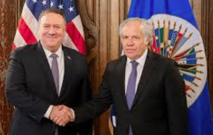 OAS' Luis Almagro has been accused by man of being in the Department of State payroll. File photo