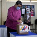 President Maduro voting in the 2020 Parliamentary Elections