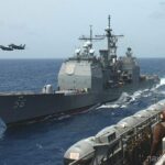 USS SAN JACINTO is the tenth ship in the TICONDEROGA - class of guided missile cruisers and the third ship in the Navy to bear the name of the historic battle. Sent to Cape Verde for intimidation or for an abjuction.