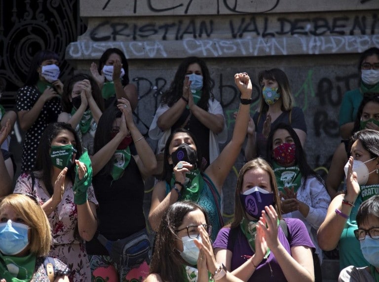 Feminist movements call for the legality and gratuitousness of abortion in Chile. AFP photo