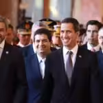 Featured image: Former deputy Guaido and President Abdo looking very happy during the visit of March 2020 and their tricky businesses. File photo.