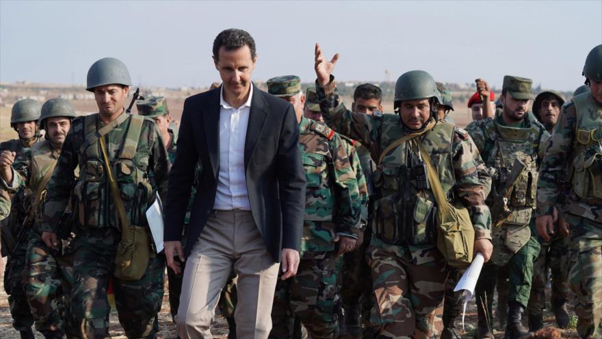 Syrian President Bashar al-Assad visits his troops in Idlib province, Syria, October 22, 2019 (Photo: SANA).