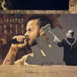 Street artists as well as ordinary people expresed in different ways their anger for what they call the abjuction of Pablo Hasel in a clear case of freedom of speech vulneration. Photo courtesy of @joanjubany.