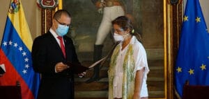 European Union ambassador to Caracas,Isabel Brilhante, expelled from Venezuela (persona non grata) after a new round of illegal EU sanctions. Photo courtesy of MPPRE.