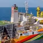 ExxonMobil's Liza Destiny vessel off the coast of Guyana. Photo- ExxonMobil