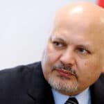 Incoming ICC prosecutor Karim Khan in Baghdad, July 27, 2019. (Sabah Arar/AFP).