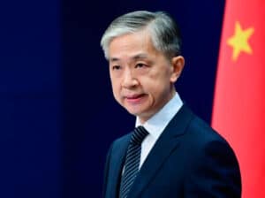 China's foreign affair ministry sporperson Wang Wembin on the US air strike on Syria. File photo.