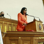 Venezuelan VP Delcy Rodriguez delivers the annual message on the state of Maduro's administration. Photo courtesy of the Vice President Office.