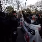 Spaniards demanded the release of Pablo Hasel one month after his detention. Photo courtesy of Sputnik.