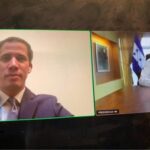 Featured image: Zoom meeting between formed deputy Guaido and Hondura's president accused of drug trafficking by the US. Photo courtesy of @ChuoTorrealba.