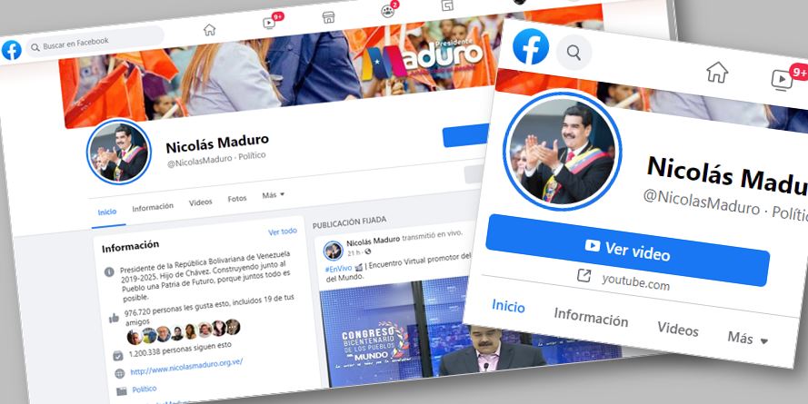 Venezuelan President Maduro's Facebook account banned for one month for mentioning the advance of Venezuelan science to fight COVID-19 (Carvativir). File photo.