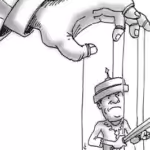 Featured image: Being a US puppet. Photo courtesy of Global Times.