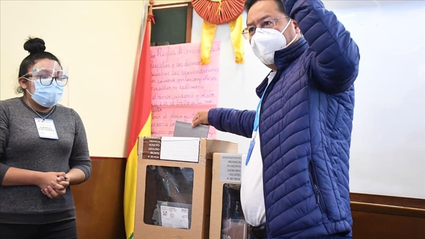 Featured image: President of Bolivia, Luis Arce, voting in regional elections won by his party MAS. Photo courtesy of HispanTV.