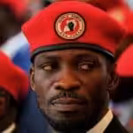 FILE PHOTO: Ugandan musician turned politician, Robert Kyagulanyi also known as Bobi Wine attends a news conference at his home in Kasangati, Kampala