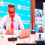 Venezuelan vice president, Delcy Rodriguez held a video conference with Tedros Adhanom to coordinate COVAX vaccines delivery. Photo courtesy of RedRadioVE.
