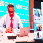 Venezuelan vice president, Delcy Rodriguez held a video conference with Tedros Adhanom to coordinate COVAX vaccines delivery. Photo courtesy of RedRadioVE.