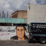 Posters and street paintings of Alex Saab can be seen more frequently in the streets of Venezuela demanding his libertion #FreeAlexSaab. File photo.