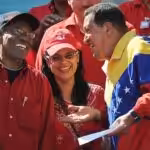 Featured image: From left to right: Aristobulo Isturiz, Blanca Eekhout and Hugo Chavez. File photo.