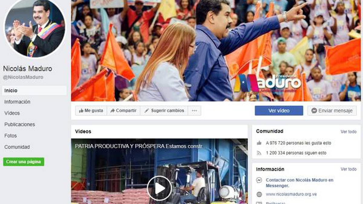 Featured image: Facebook censorship closed the account of Venezuelan President Nicolas Maduro. File image.