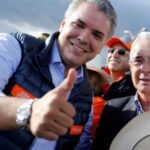 Featured image: Colombian president Ivan Duque with his political mentor Alvaro Uribe accused of  corruption and involvement with narco traffic. File photo.