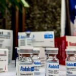 View of vials of the Cuban vaccine candidate Abdala during a press conference in Havana, on March 19, 2021 (Photo: Katell Abiven / AFP)