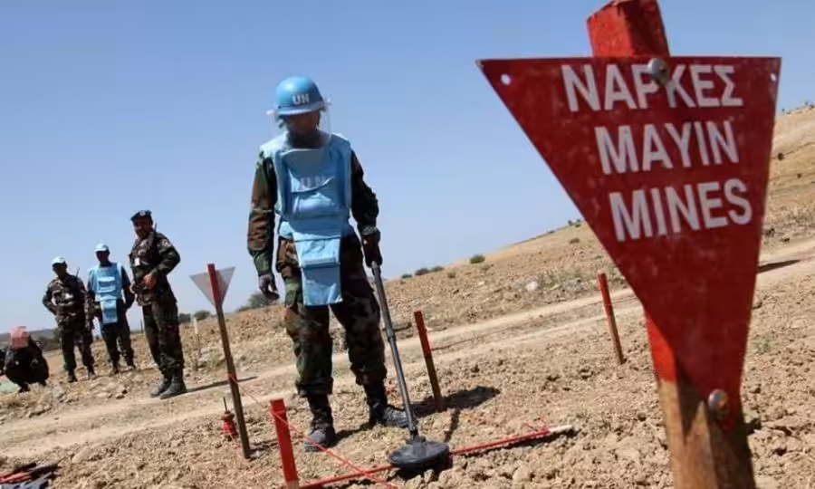 Featured image: UNFICYP announces that 18 suspected hazardous areas in Cyprus are declared mine-free on December 2019. File photo.