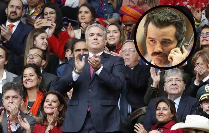 Featured image: Referential photo. Iván Duque during the celebration of the Bicentennial of Independence in Colombia / Pablo Escobar in Netflix's show 'Narcos'. / Twitter. Photo: EFE.