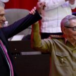 Miguel Díaz-Canel Bermúdez (I), President of the Republic, together with Army General Raúl Castro Ruz (D), after his election as First Secretary of the Central Committee of the Communist Party of Cuba (CC PCC), during the Closing Session of the VIII Congress of the PCC, at the Palacio de Convenciones, in Havana, on April 19, 2021. ACN PHOTO / Ariel LEY ROYERO
