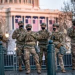 US troops defend the Capitol in Washington, DC