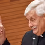 Superior general of the Society of Jesus, Father Arturo Sosa, gives a press conference at the General Curia of the Society of Jesus, on October 18, 2016 in Rome. AFP photo/Andreas Solaro.