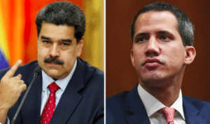 President Maduro and former deputy Guaido. File photo.