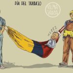 Featured image: Poster on Lenin Moreno commemorating May 1st Workers Day and showing him sleeping. Photo courtesy of @vdarqueaj.