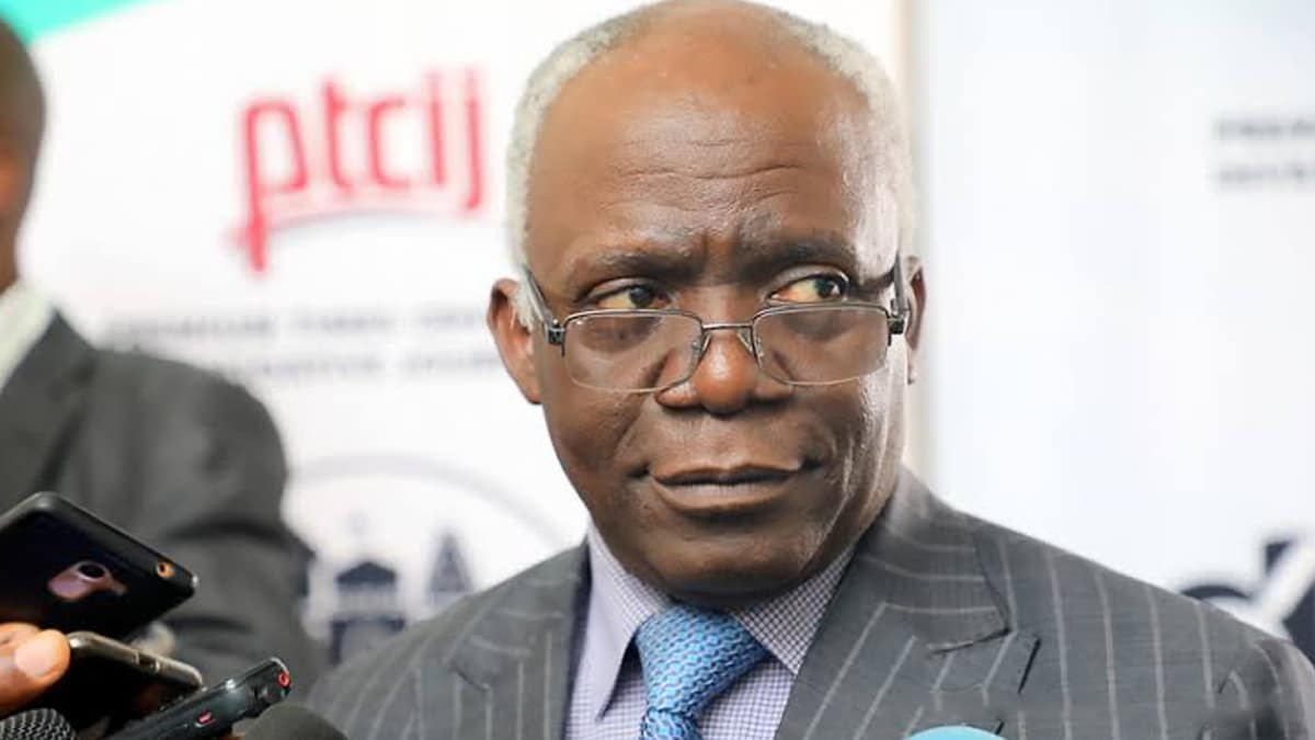 Nigerian lawyer Femi Falana is part of Alex Saab's defense team. File photo.