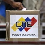 A voter casts a ballot during the Constituent Assembly election in Caracas