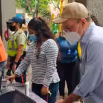 President of the CNE, Pedro Calzadilla, visits the registration and data update location near the Pérez Bonalde metro station, Sucre parish, Caracas