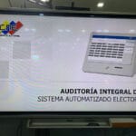 Slideshow presented to the press about the comprehensive audit on the Venezuelan voting system. Image courtesy of @taniadamelio