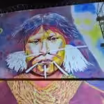 Chavismo put in its right historical place the role of indigenous Venezuelan in the Independence War. Mural being finished in Caracas of an indigenous woman. Photo courtesy of@gestionperfecta .