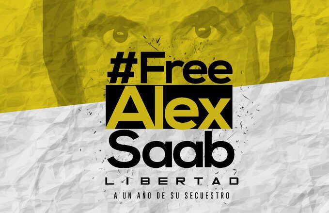 #FreeAlexSaab banner. File photo.