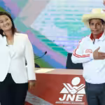 Peruvian presidential candidates Keiko Fujimori of the conservative party Fuerza Popular and Pedro Castillo of Peru Libre.