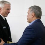 Colombia's Ivan Duque greeting the US general. File photo.